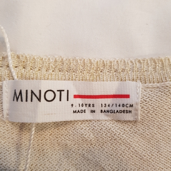Minoti girls size 9-10 years Sparkly gold sweater - Picture 5 of 6